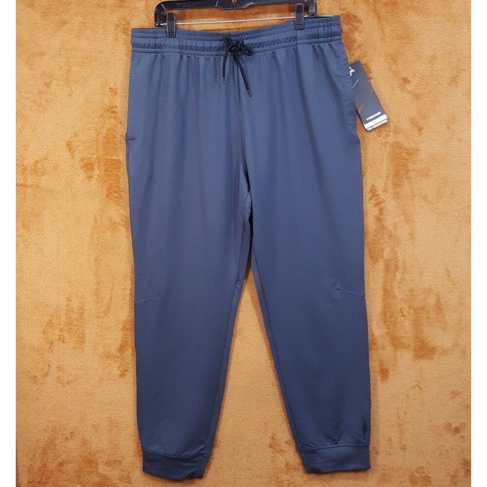 HEAD Joggers Mens Large Gray Drawstring Stretch Athletic Training Pants ZENITH